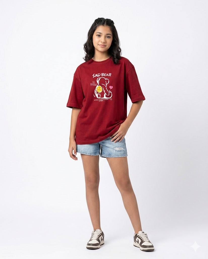 sad bear t shirt
