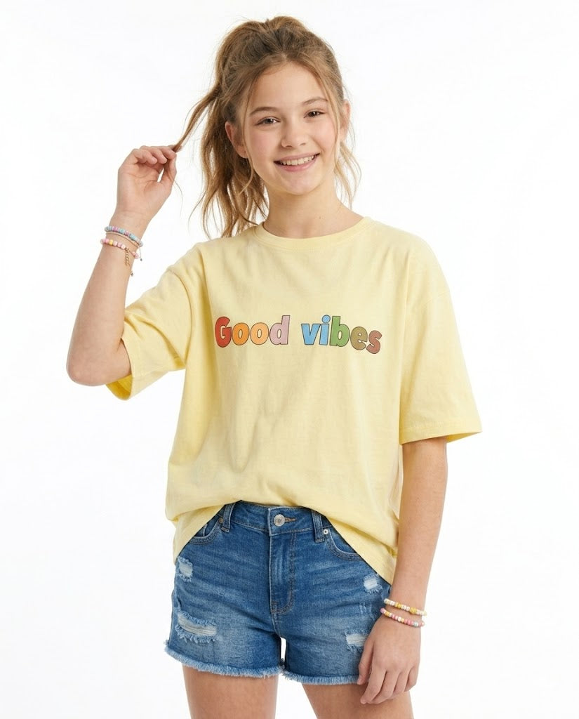 good vibes coconut oversize t shirt