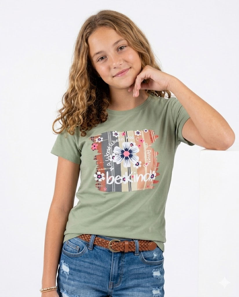 flower be kind t shirt