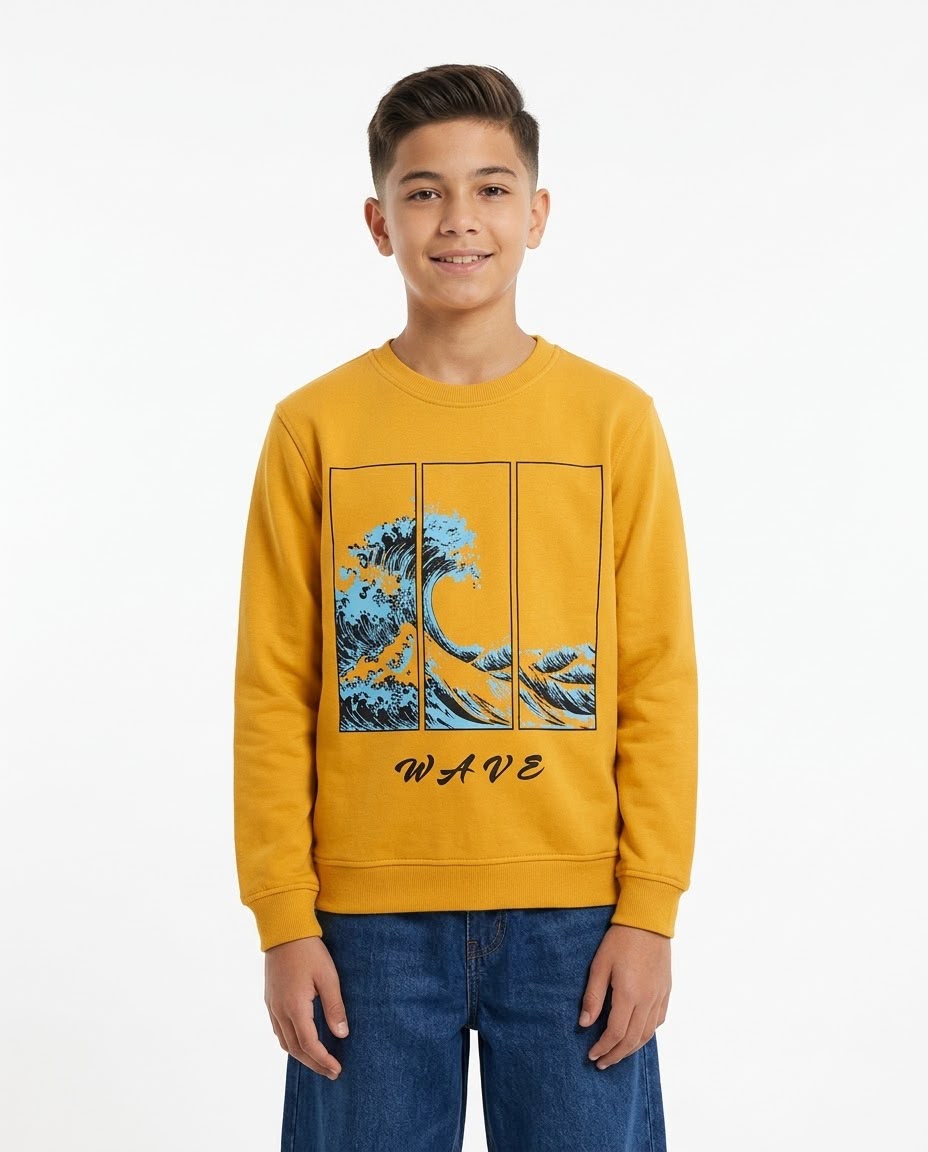 wave crew neck