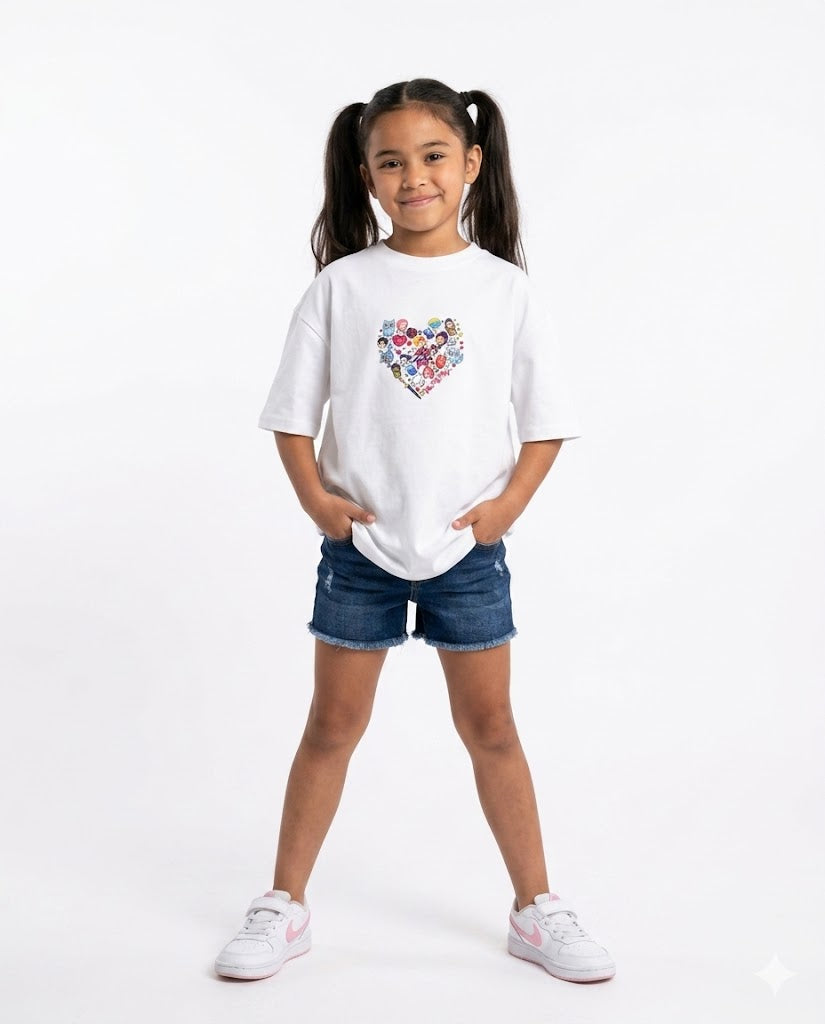 huntrix hearts oversize t shirt