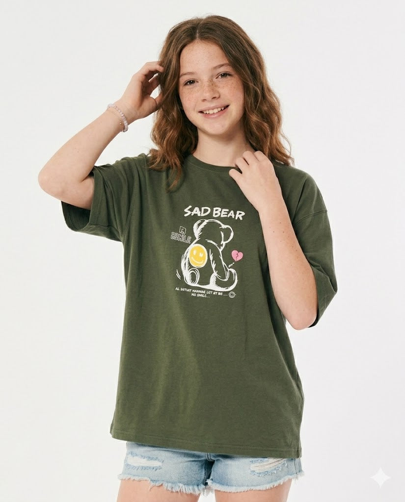 sad bear t shirt