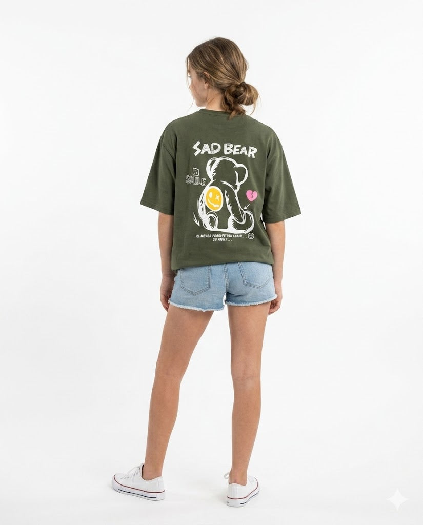 sad bear t shirt