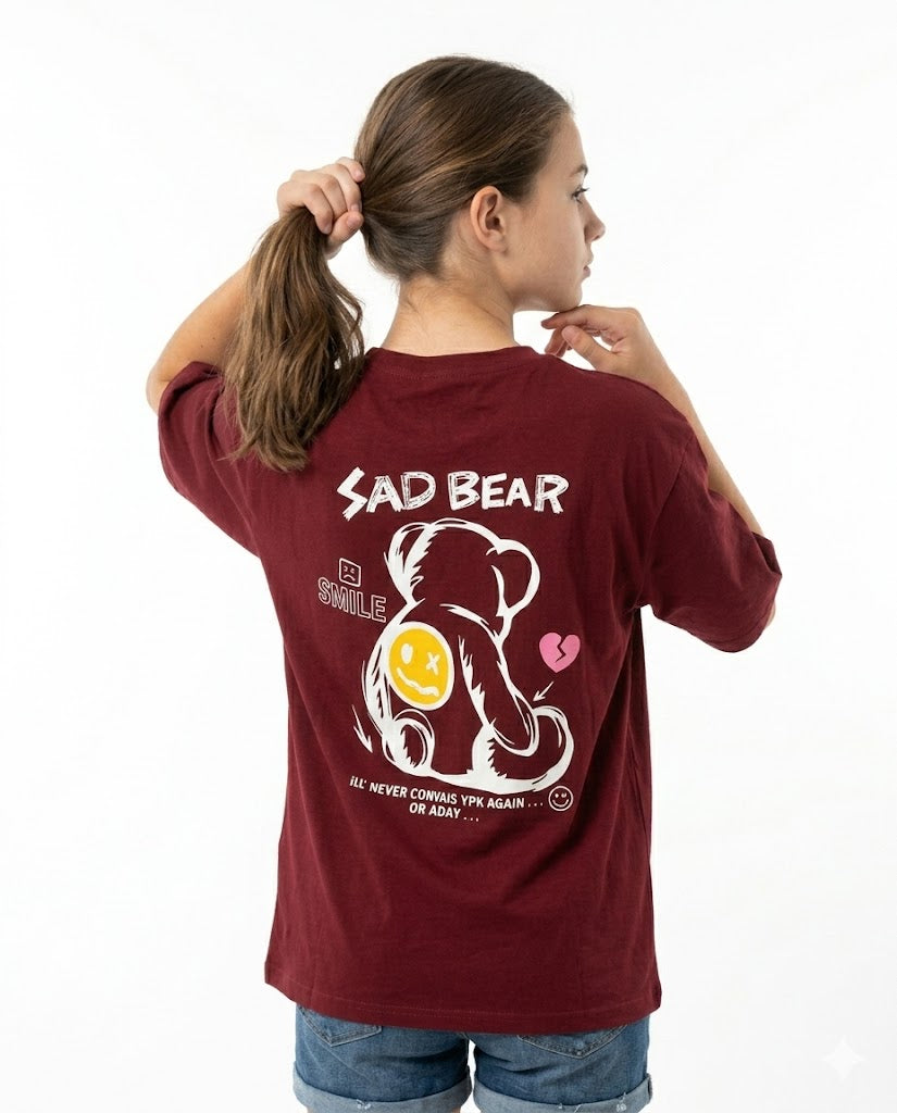 sad bear t shirt