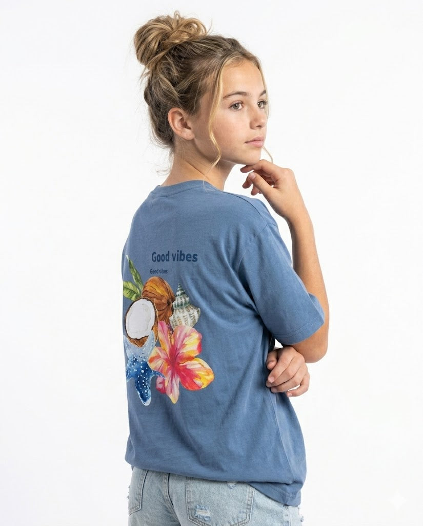 good vibes coconut oversize t shirt