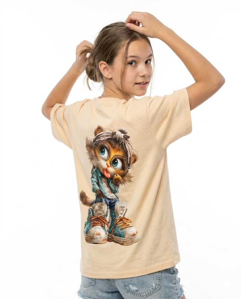 funky cat oversize t shirt