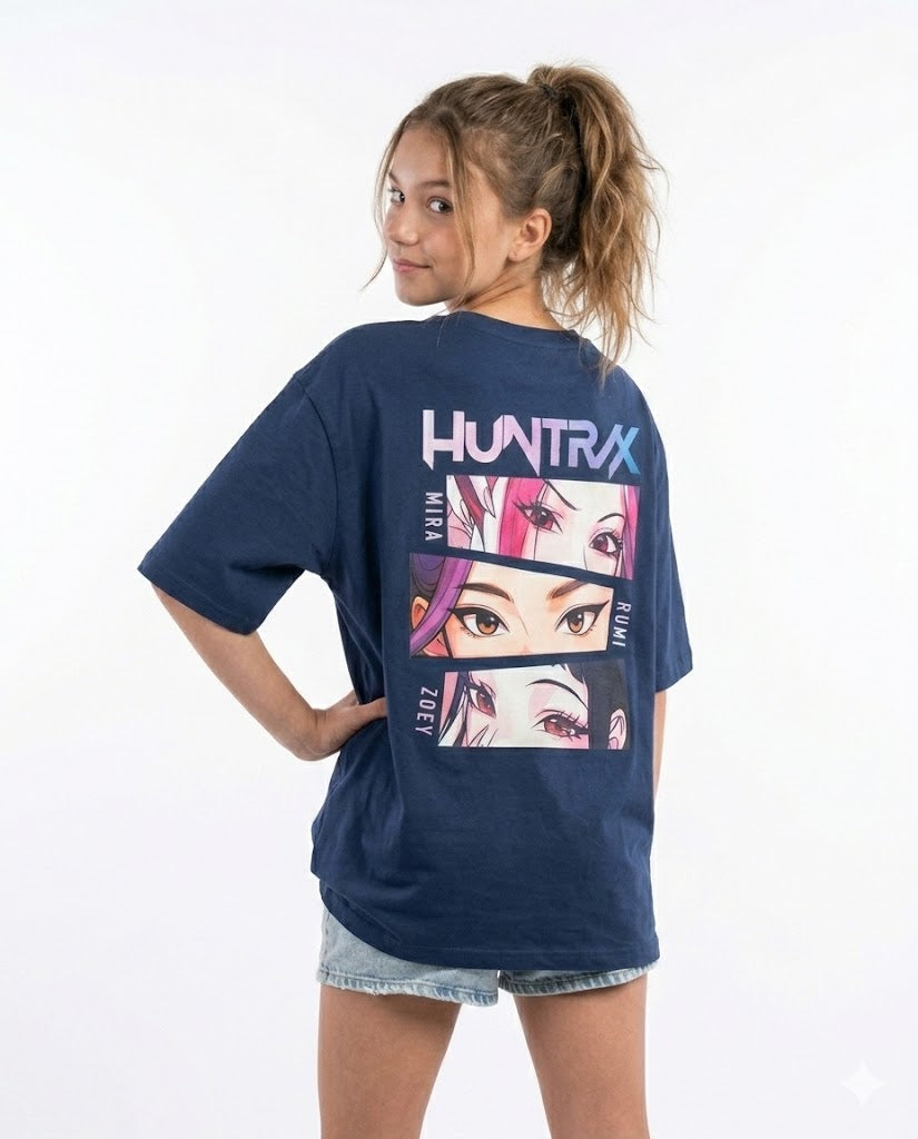 huntrix 3 faces oversize t shirt
