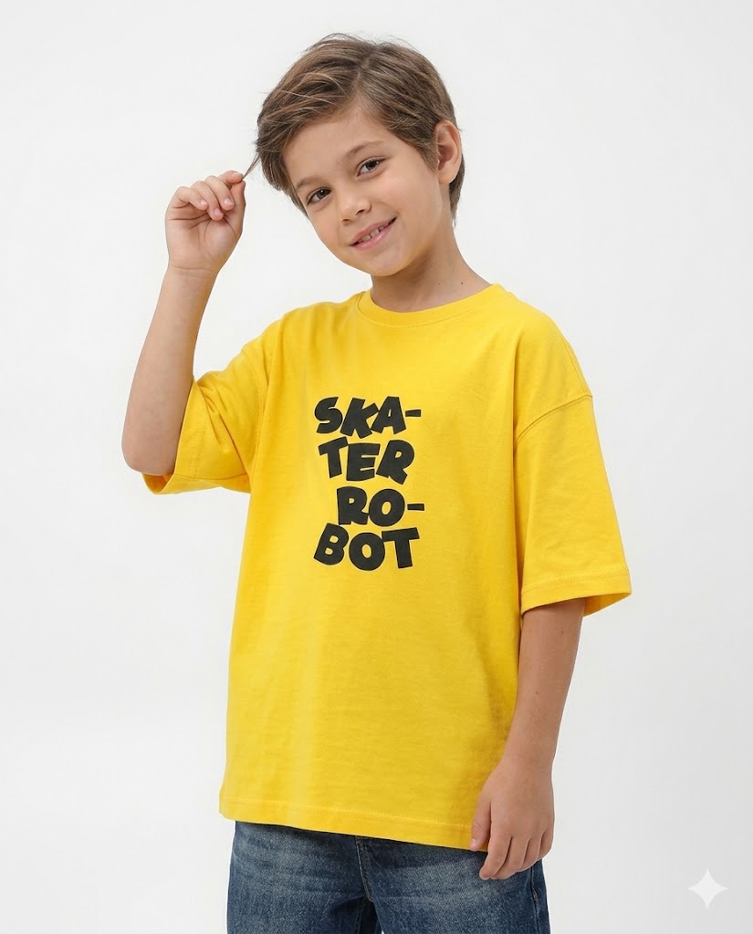 skater robot oversize t shirt