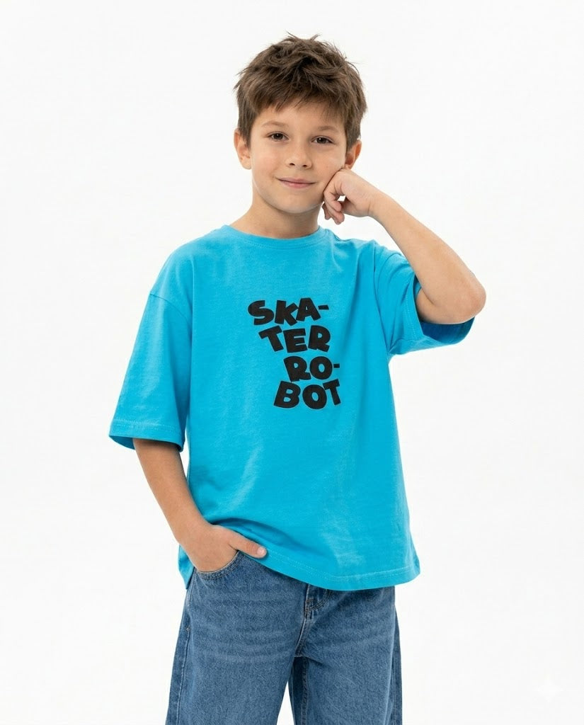 skater robot oversize t shirt
