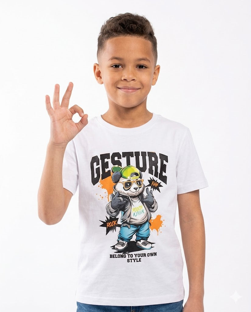 gesture bear t shirt