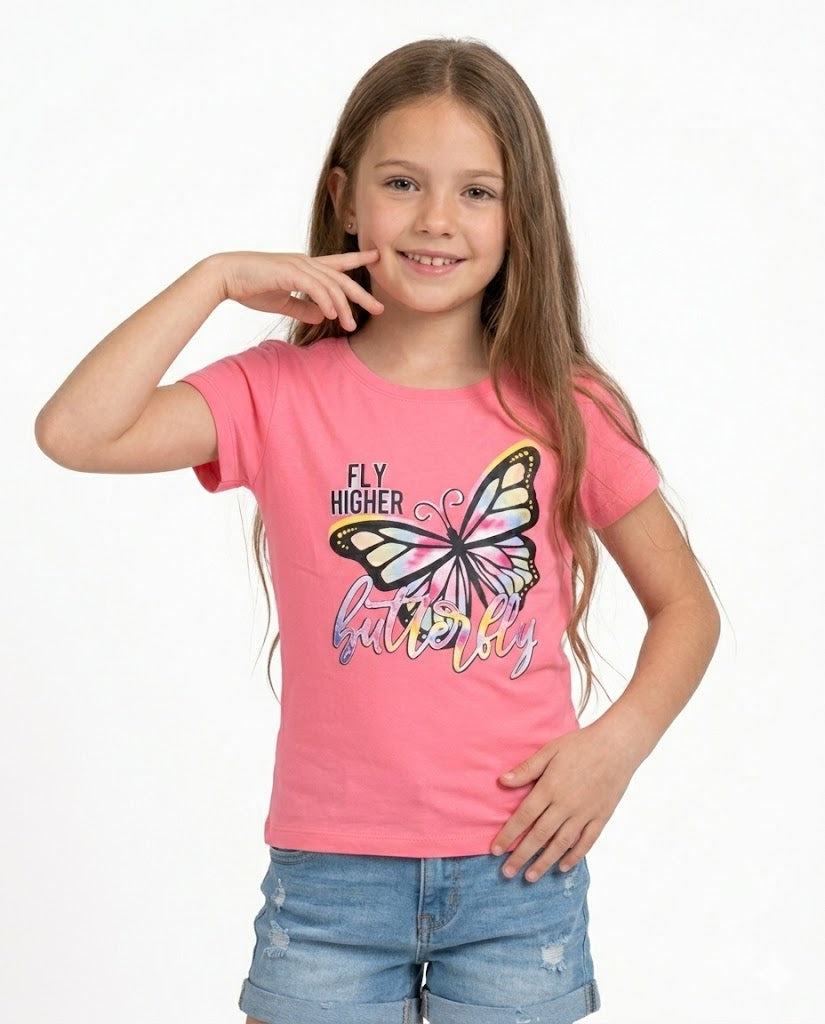 fly higher butterfly t shirt
