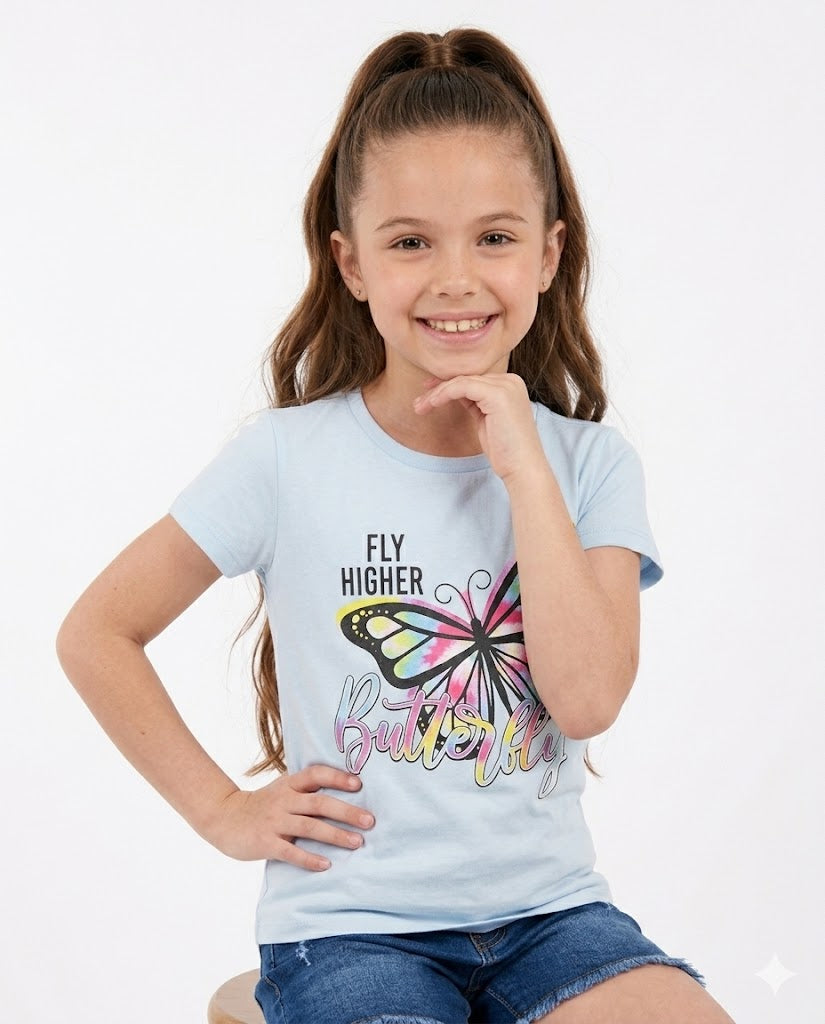 fly higher butterfly t shirt