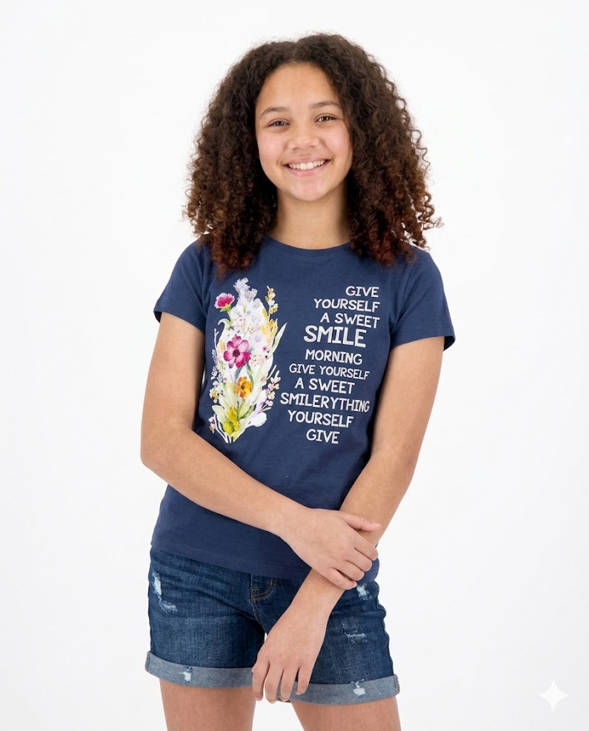 sweet smile flower t shirt
