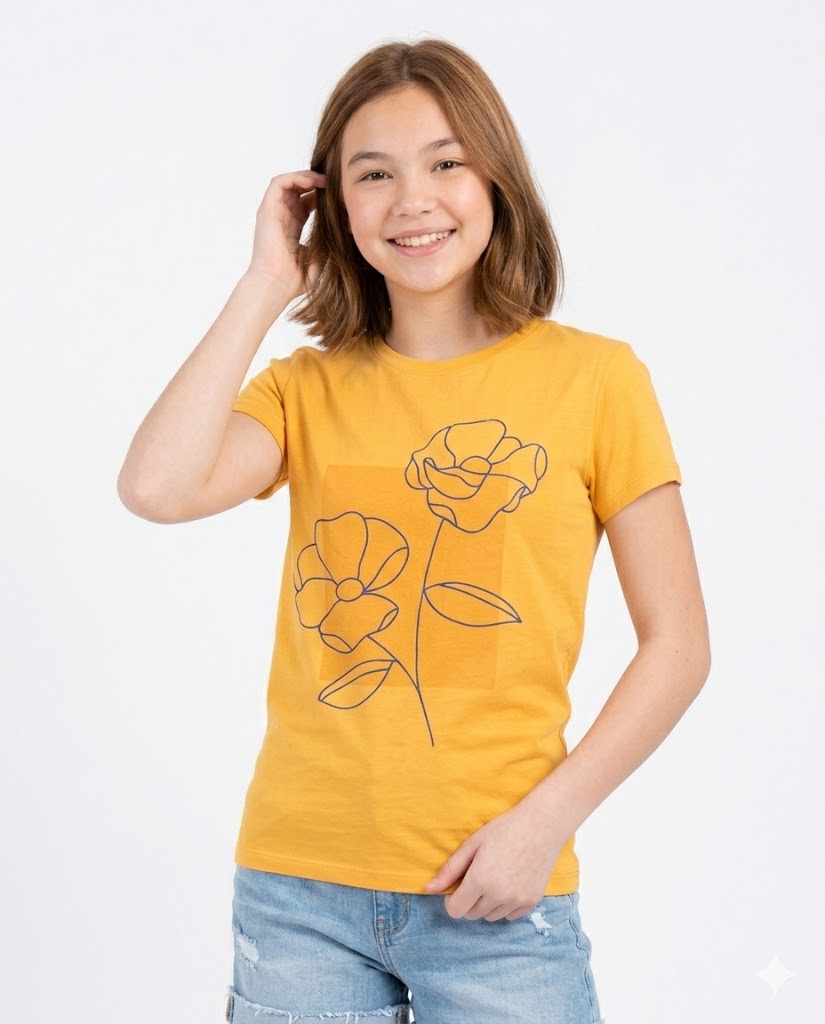 matte flower t shirt