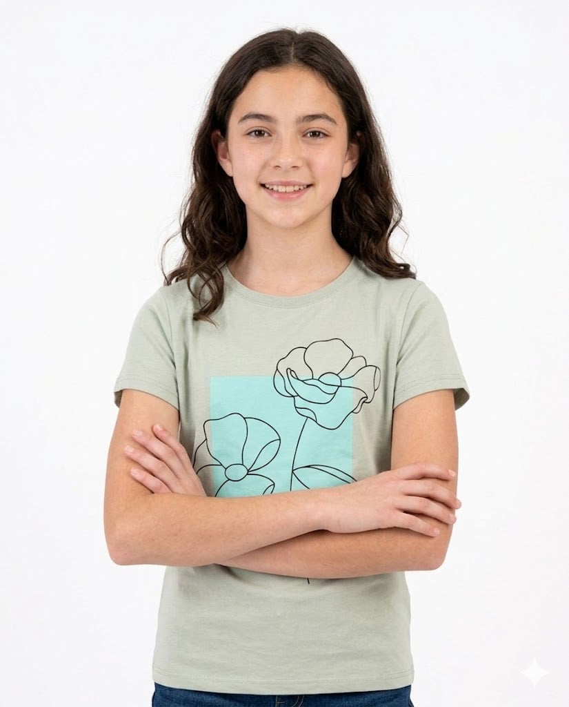 matte flower t shirt