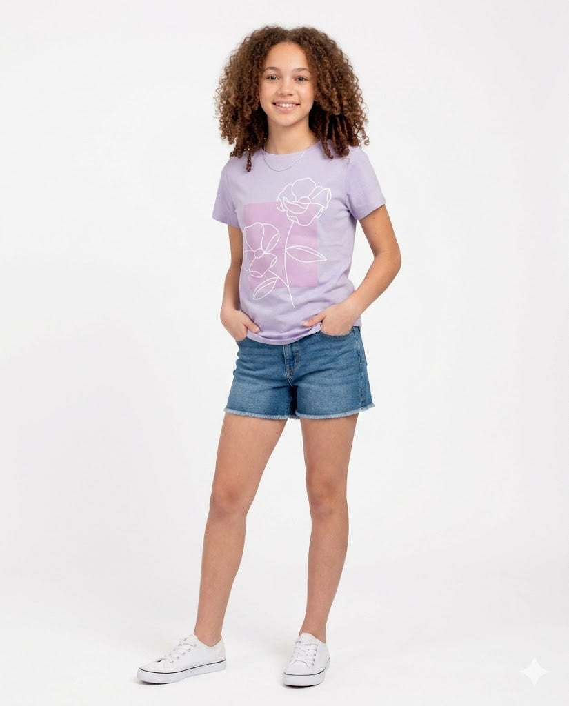matte flower t shirt