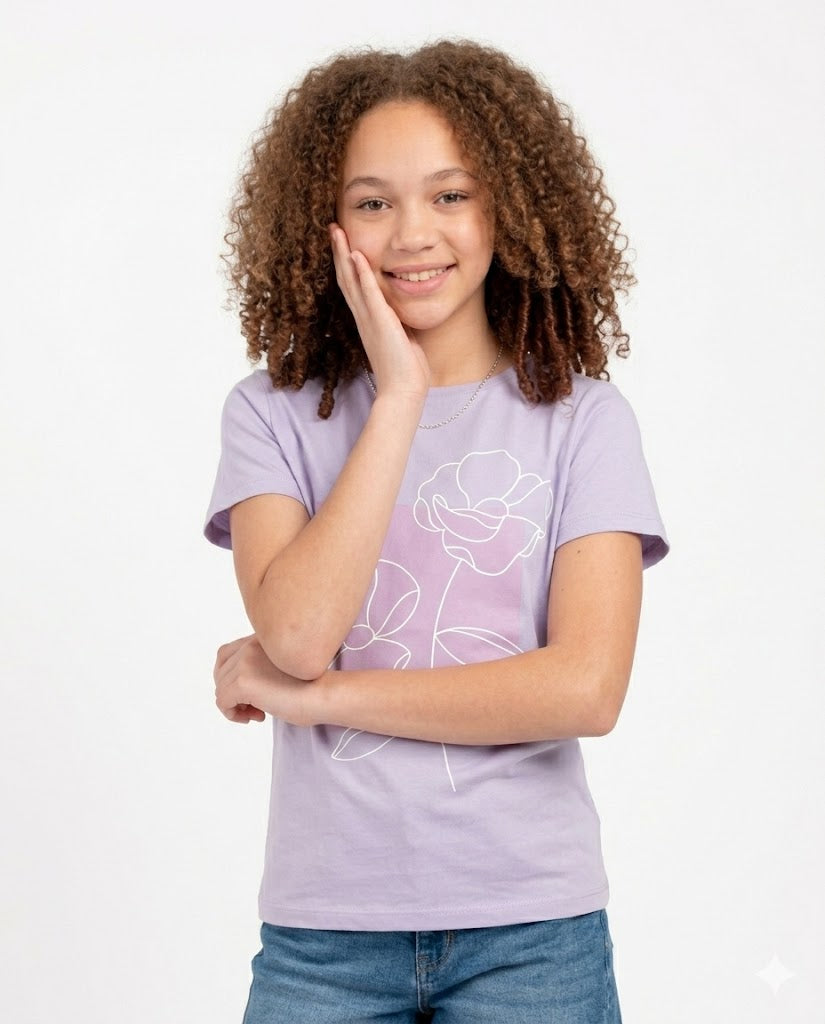 matte flower t shirt
