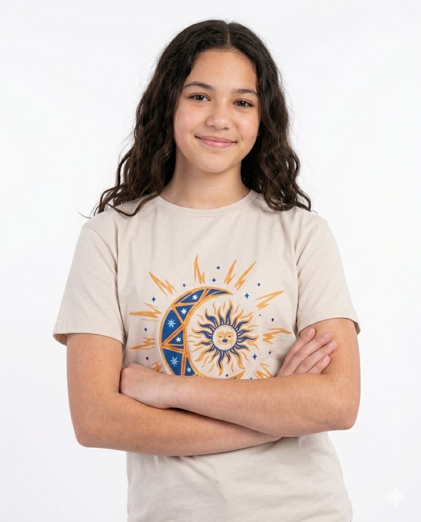 sparkle moon t shirt