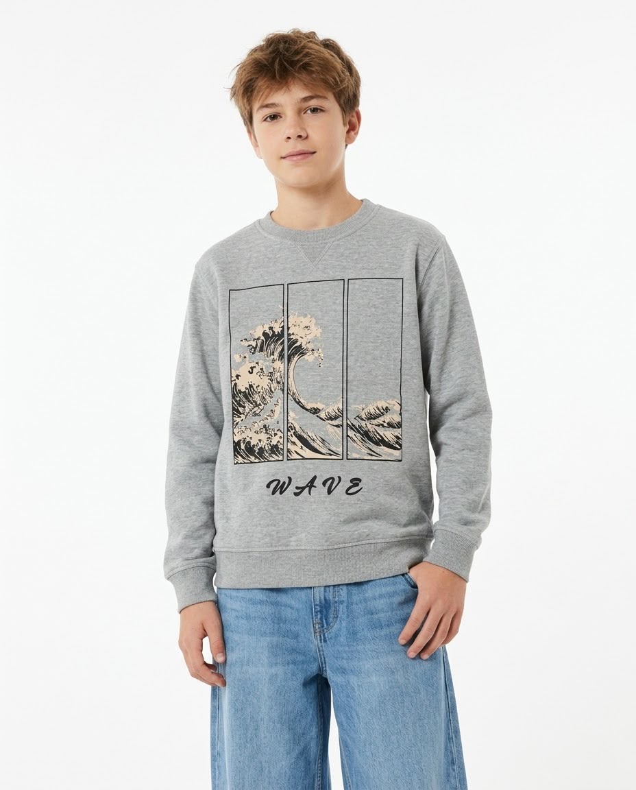 wave crew neck