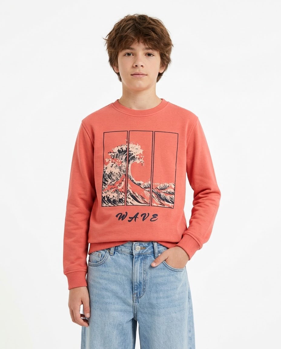 wave crew neck