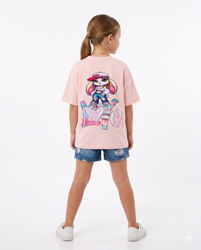 rabbit x love oversize t shirt