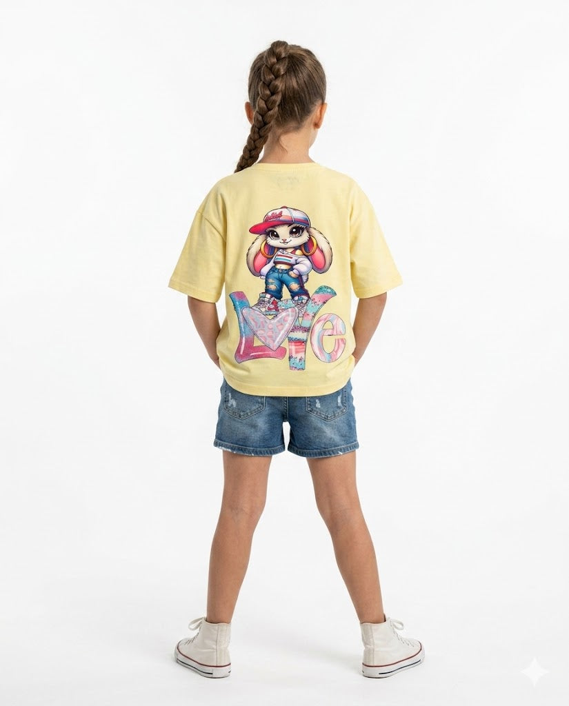 rabbit x love oversize t shirt
