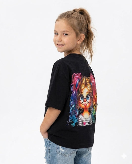 mix colors eye glass oversize t shirt
