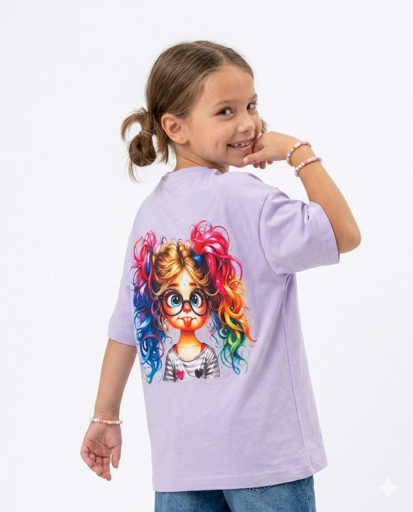 mix colors eye glass oversize t shirt