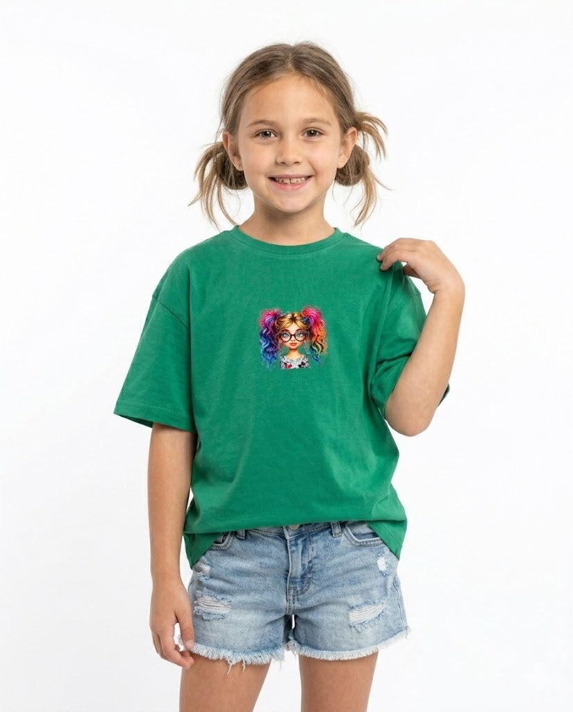 mix colors eye glass oversize t shirt