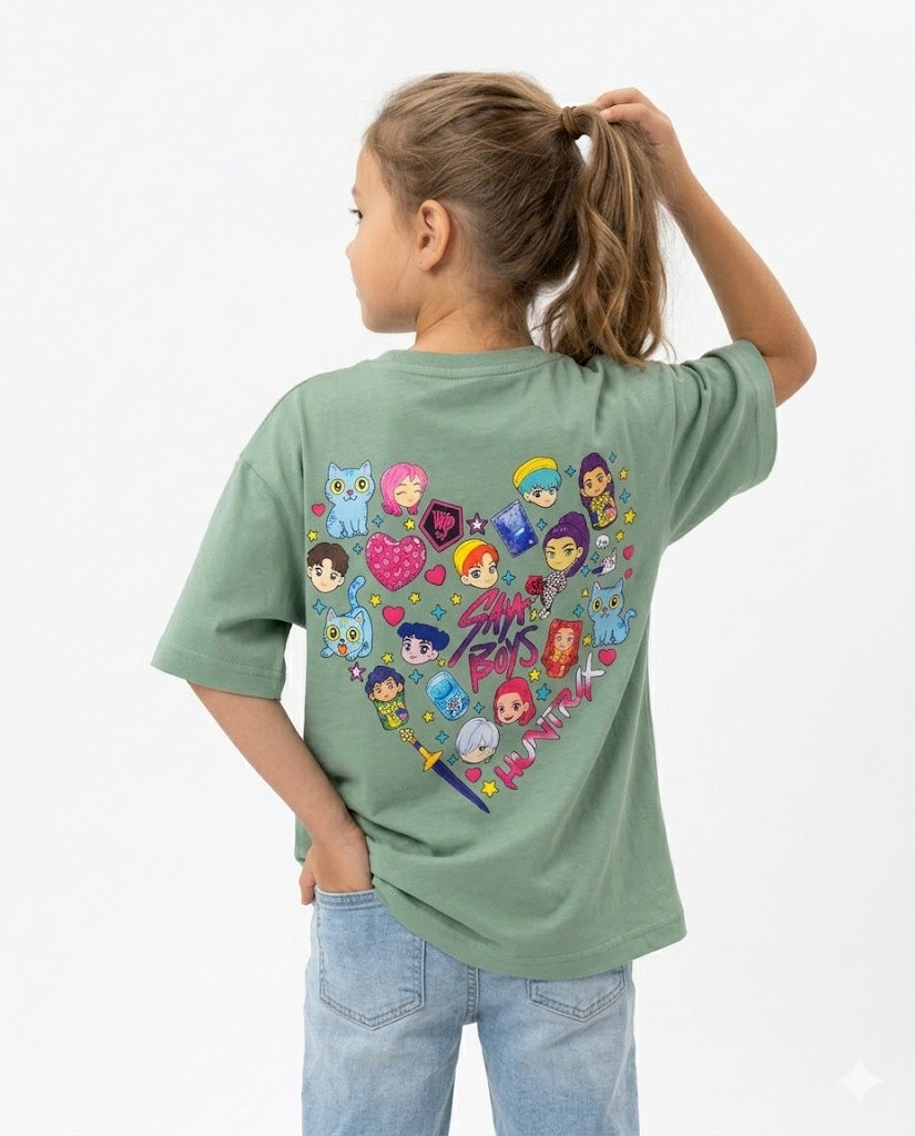 huntrix hearts oversize t shirt