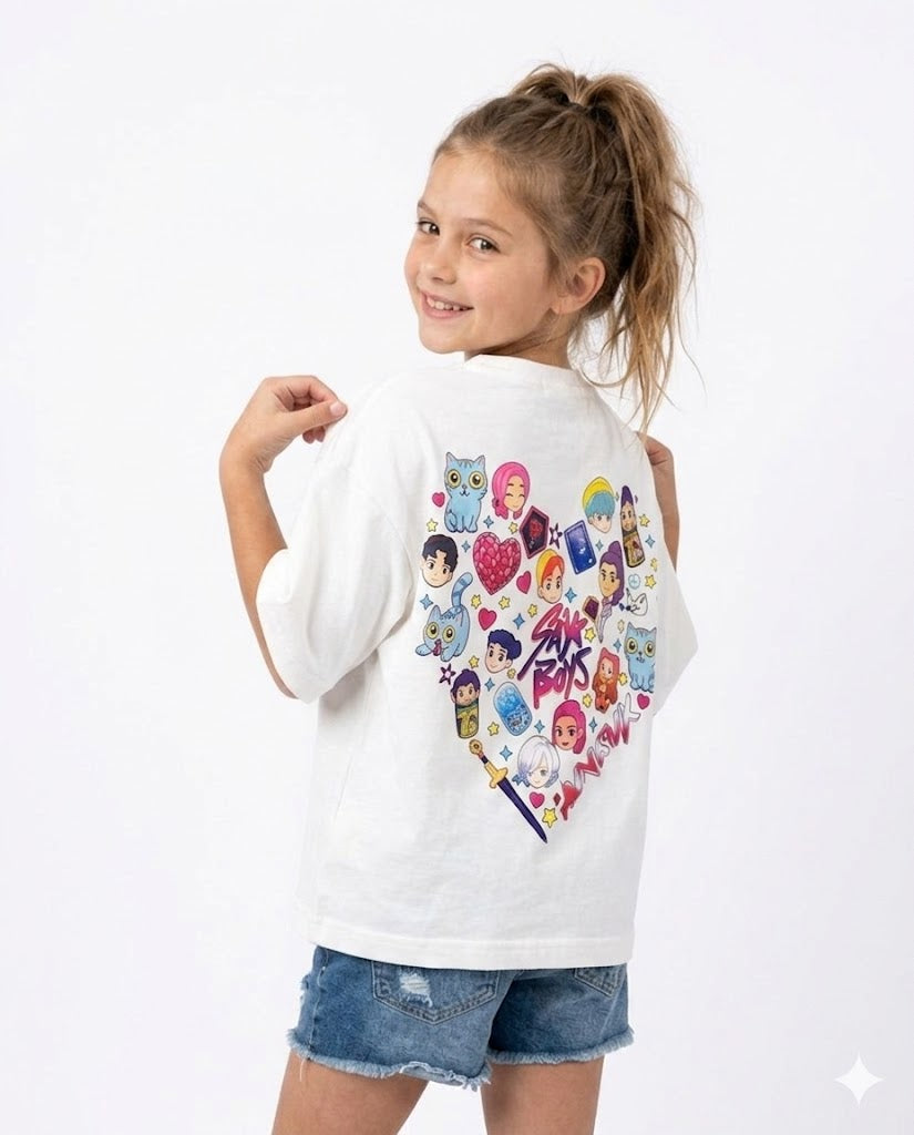 huntrix hearts oversize t shirt