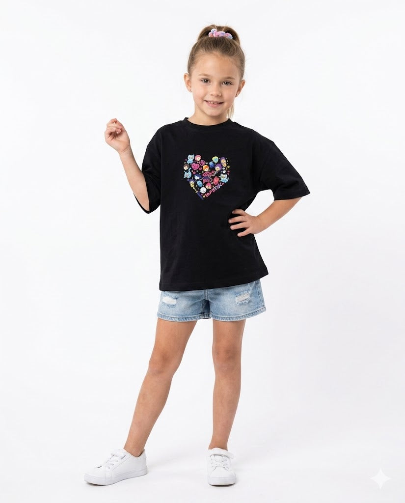 huntrix hearts oversize t shirt
