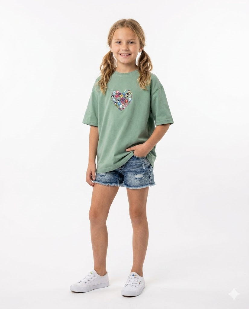 huntrix hearts oversize t shirt